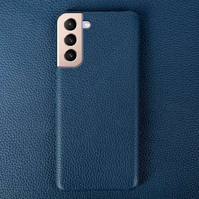 For SAMSUNG S21 CASE Litchi Texture Genuine Leather Cases S26FE S25Ultra S224 Plus S23 S22 Phone Cover Coque Protective Shell