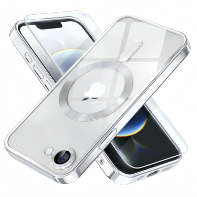 Magnetic Official Titanium Case for iphone 17e / 16e with 1 Screen Protector Camera Cover Metallic Glossy Luxury
