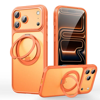 360° Mechanical Torque-Sound Rotating Stand Holder Magnetic Magsafe Phone Case For iPhone 16 15 14 13 17 18 Pro Max Plus Air 17E