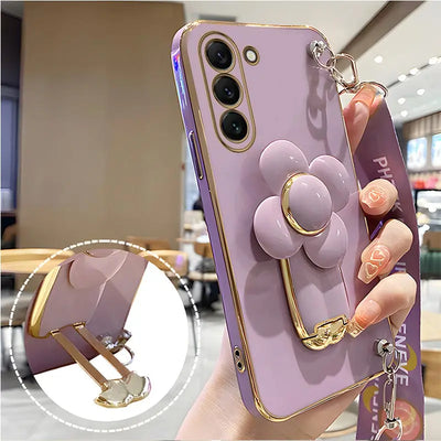 Rotating Windmill Holder Lanyard Strap Case For Samsung Galaxy S21 S20 S22 S23 S10 S9 S8 Note 10 20 Plus Ultra S21 S20 FE Cover