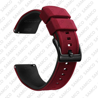 Quick Release Rubber Watch Strap Silicone Watch Band 18mm 20mm 22mm  Huawei ,Samsung Galaxy, Garmin, Watch Replacement Watchband