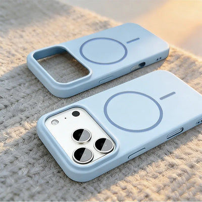 Matte Soft Liquid Silicone Phone Case For iPhone 15 16 17 18 14 13 12 Pro Max Magsafe Wireless Charging Cover For Apple 18 Pro