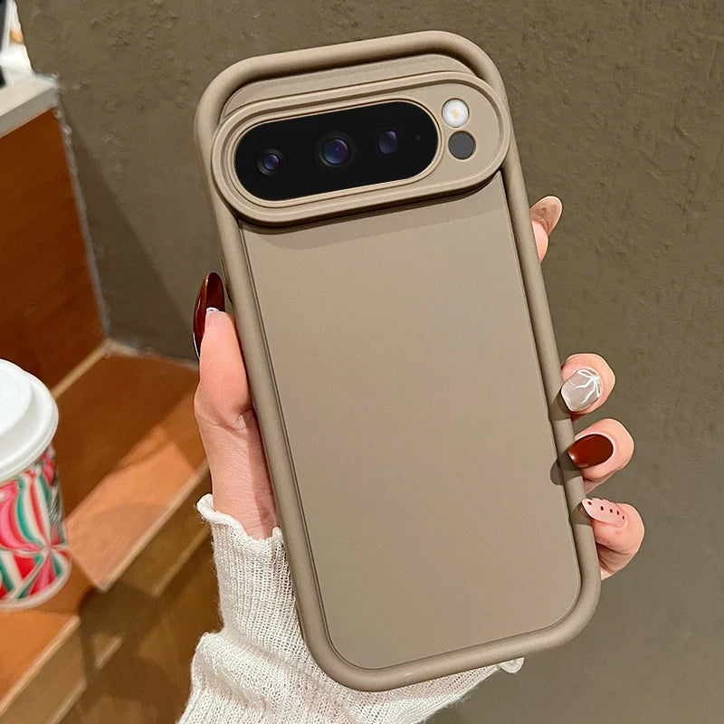 For Google Pixel 10 8 7 Pro 10 9 Pro XL 9A 8A 7A Soft TPU Case Shockproof Solid Color Silicone Phone Back Cover For Pixel 9 Pro