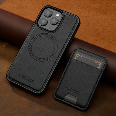 2 In 1 Detachable Leather Case For iPhone 18 16 17 16E 15 14 13 12 11 Pro XS Max 17E Air XR 8 Plus SE Card Pocket Magnetic Cover