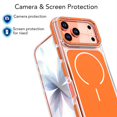 Luxury Two Tone Border Clear Strong Magnetic Phone Case for IPhone 17 Air 16 15 14 Plus 13 12 17 Pro Max 16e For Magsafe Cover