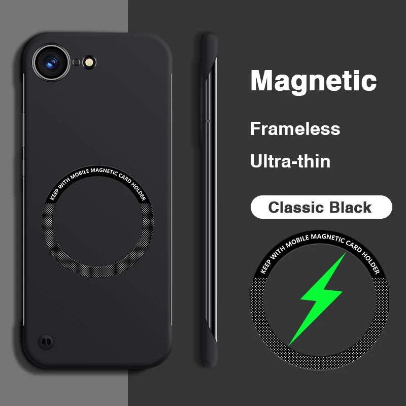 Candy Colors Slim Phone Case for iPhone 16 Pro Max Plus 16E 5G Magnetic Wireless Charging Shockproof Frameless Simple Back Cover