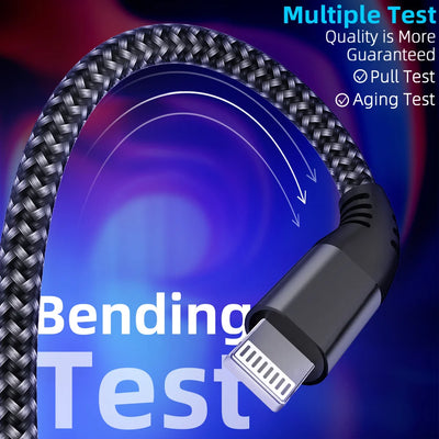 LAlHONEN MFi Certified USB‑C to Lightning Fast Charging Cable 1M 2M 3M 10ft For iPhone 14 13 12 11 XS XR X