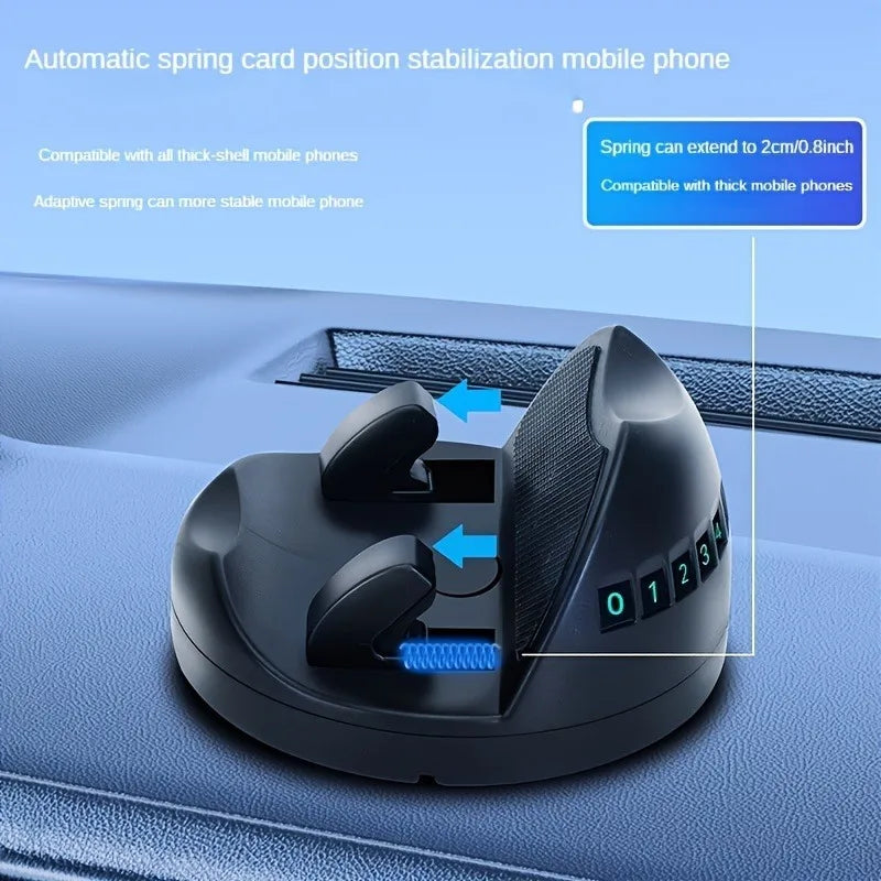 Dashboard Car Phone Holder 360 Rotation Silicone Phone Mount for Car Dash Car Number Plate Universal Mobile Phone Holder Support