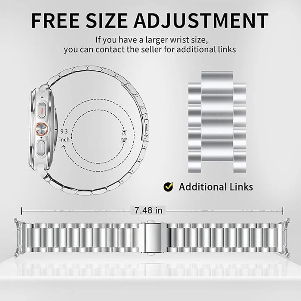 Metal Straps for Samsung Galaxy Watch 9 8 40mm 44mm Stainless Steel Bracelet Correa Galaxy Watch 8 Classic 46mm Bands