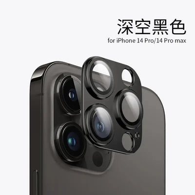 3D Full Metal Camera Lens Protector Tempered Glass Protector For iPhone 16 15 14 Pro Max Plus Camera Lens Protector Glass Cover