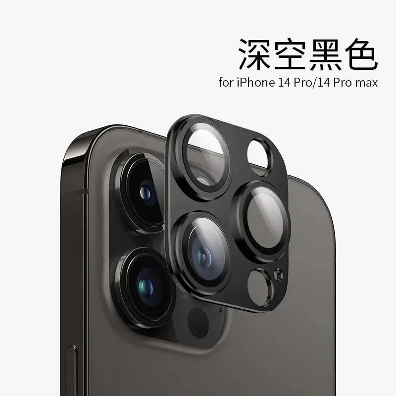 3D Full Metal Camera Lens Protector Tempered Glass Protector For iPhone 16 15 14 Pro Max Plus Camera Lens Protector Glass Cover
