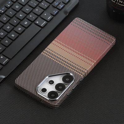 Luxury Kevlar Aramid Fiber Case For Samsung Galaxy S22 S23 S24 S25 S26 Ultra Plus Magnetic Carbon Fiber Phone Cover For S26 Plus