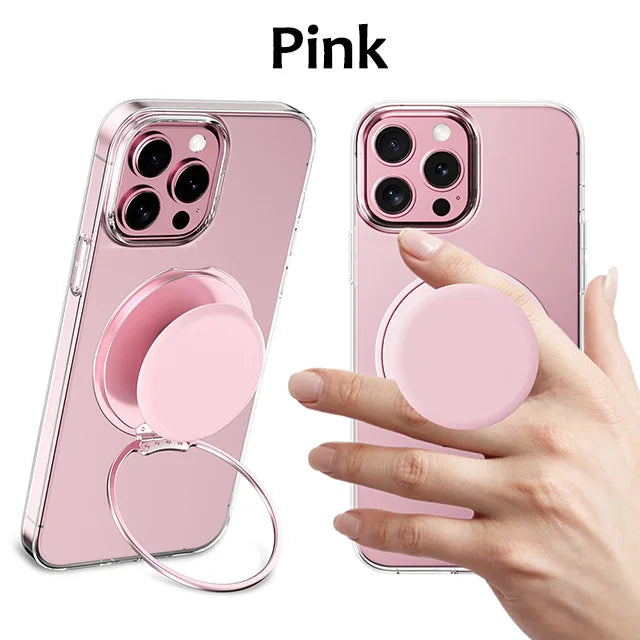 Grippopso Mobile Phone Finger Holder Socket Magnetic Cell Phone Grip Stand Finger Ring Kickstand Rotation Universal Phone Stand