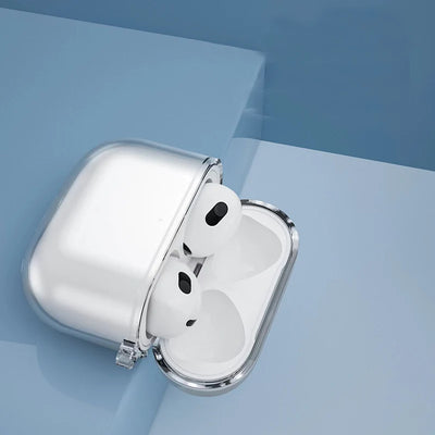 Clear Soft TPU Earphones Case For Apple Airpods 4 Transparent Anti-Scratch Headset Case For Apple AirPods 4th Gen with Keychain