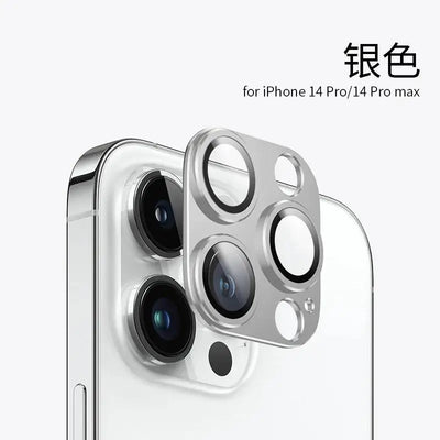 3D Full Metal Camera Lens Protector Tempered Glass Protector For iPhone 16 15 14 Pro Max Plus Camera Lens Protector Glass Cover