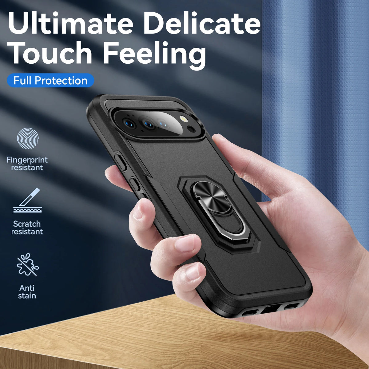Magnetic Metal Ring Holder Armor Cover Shockproof Phone Cases For Google Pixel 11 10 9 8 7 6 Pro XL 10A 9A 8A 7A 6A Plastic Case