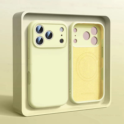 Magnetic Original Liquid Silicone Phone Case For iPhone 18 17 16 15 14 13 Pro Max 17Pro 18 For Magsafe Wireless Cases Soft Cover