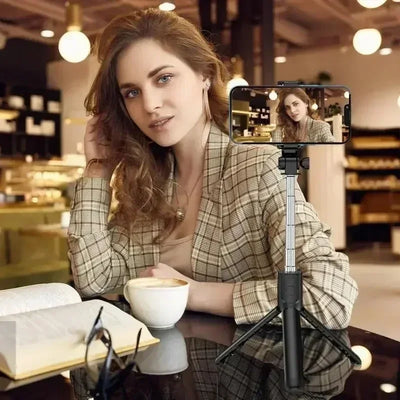 360 Rotation Selfie Stick Tripod Toneof Multi Mode Retractable Camera Pole Mini Cell Phone Selfie Artifact Material