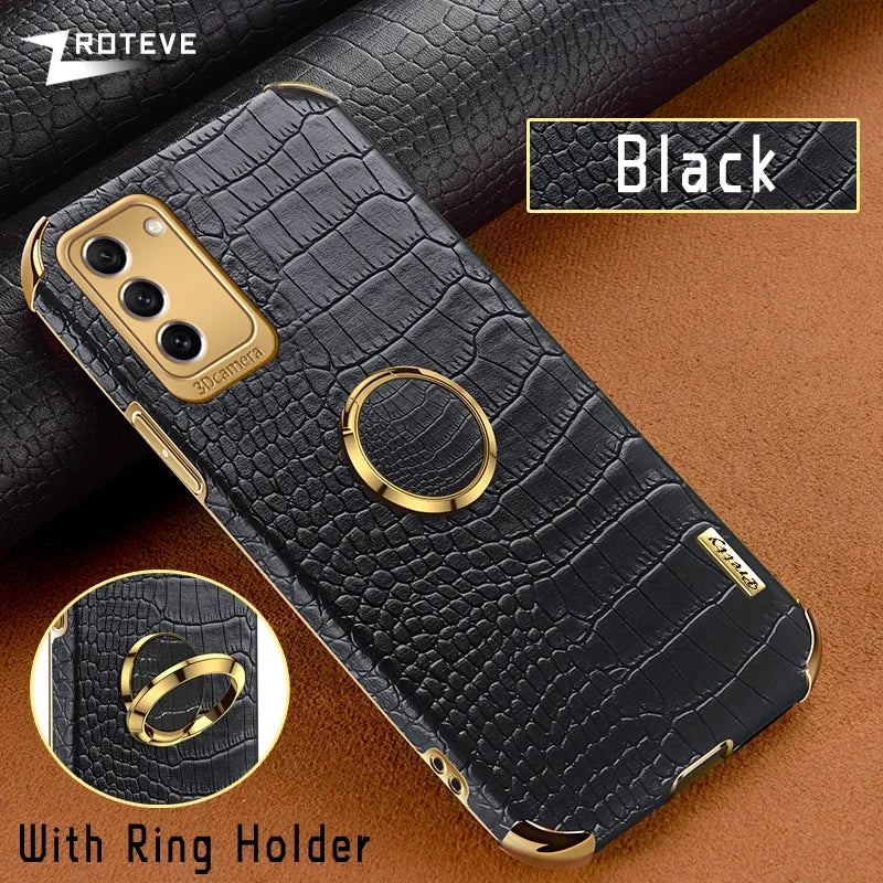 S25 Ultra Case ZROTEVE Crocodile Pattern Leather Cover For Samsung Galaxy S25 Edge S24 S23 FE S22 S21 Plus S24+ S25+ Phone Cases