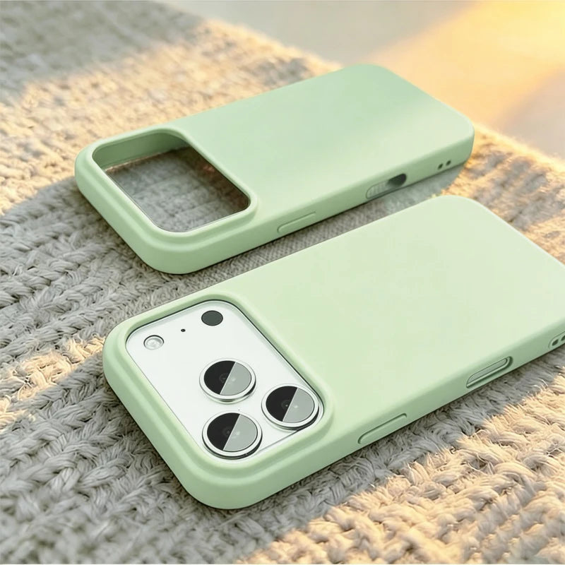Official Original Liquid Silicone Phone Case for iPhone 18 Pro Max 17 16 15 11 12 14 13 18 Pro Max Shockproof Flannel Full Cover