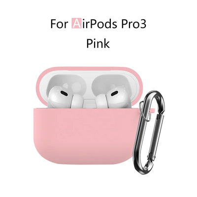 for AirPods Pro 3 2025 New Case Full Protective Soft Silicone Shockproof Case with Keychain for AirPods Pro 3 Case for Men Women