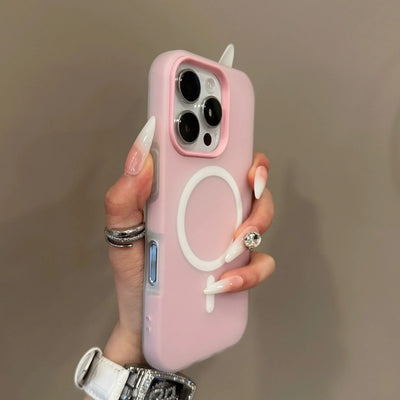 Luxury Candy Color 2 IN 1 For Magsafe Case for iPhone 16 15 14 13 12 17 18 Pro Max Magnetic Wireless Charge Clear Matte Cover