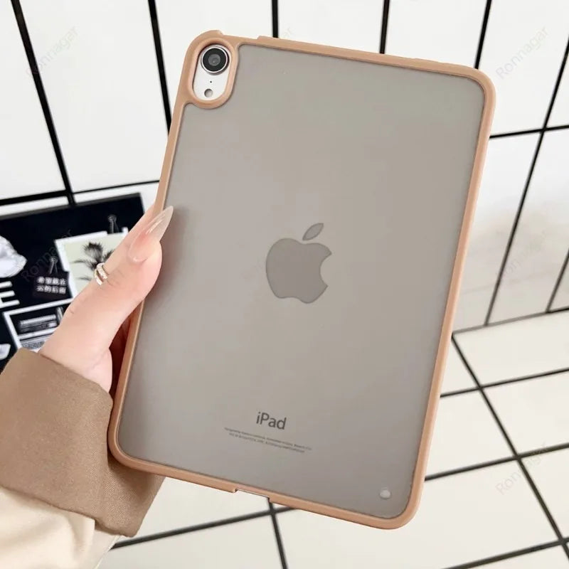 For iPad A16 11th Case iPad 12th A19 10th Air11 13 M4 M3 Air4 5 10.9 10.2 10.5 Matte Transparent Tablet Case Pro11 12.9 13 M5 M4