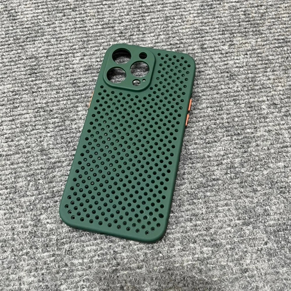 Cooling Breathable Soft Silicone Case For iPhone 17 Air 16 16E 15 14 Plus 13 12 Mini 11 Pro Max XS Max X XR Bumper Back Cover