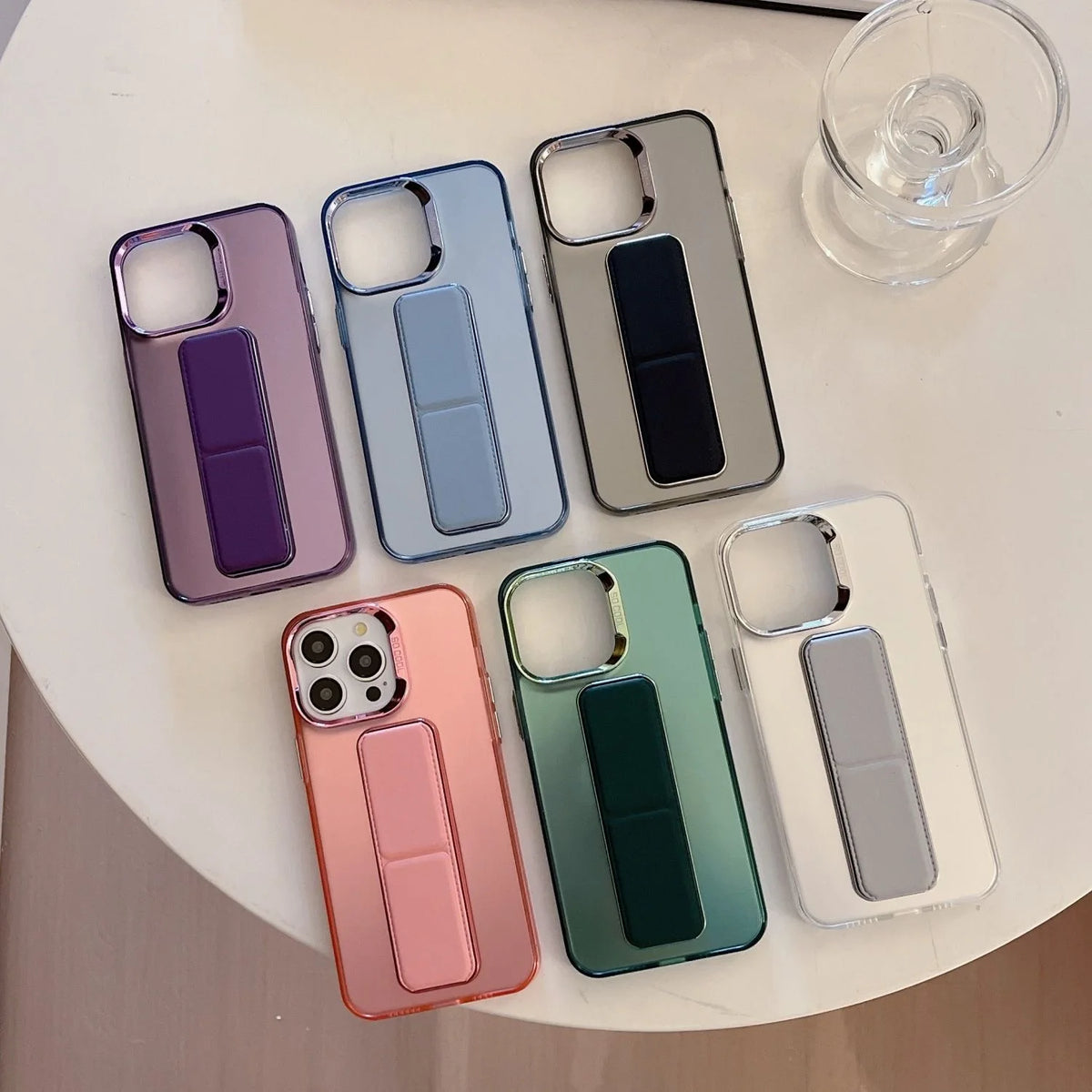 For iPhone 17 16 15 14 13 Pro Max Case Wrist Strap Magnetic Stand Kickstand PC Hard Protective Case for iPhone12 Support Cover