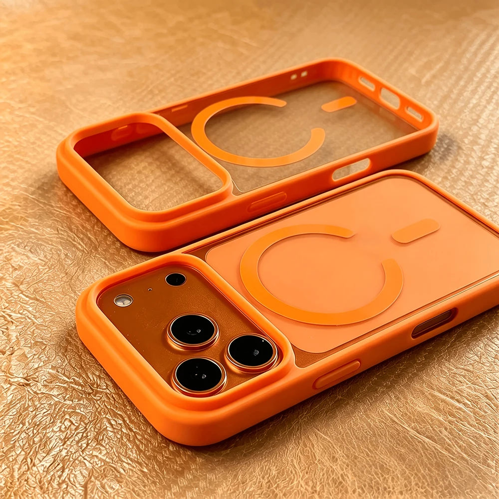 Luxury Candy Bumper Shockproof Phone Cases For iPhone 17 16 15 14 18 Pro Max 17Pro 18Pro For Magsafe Magnetic Clear Back Cover