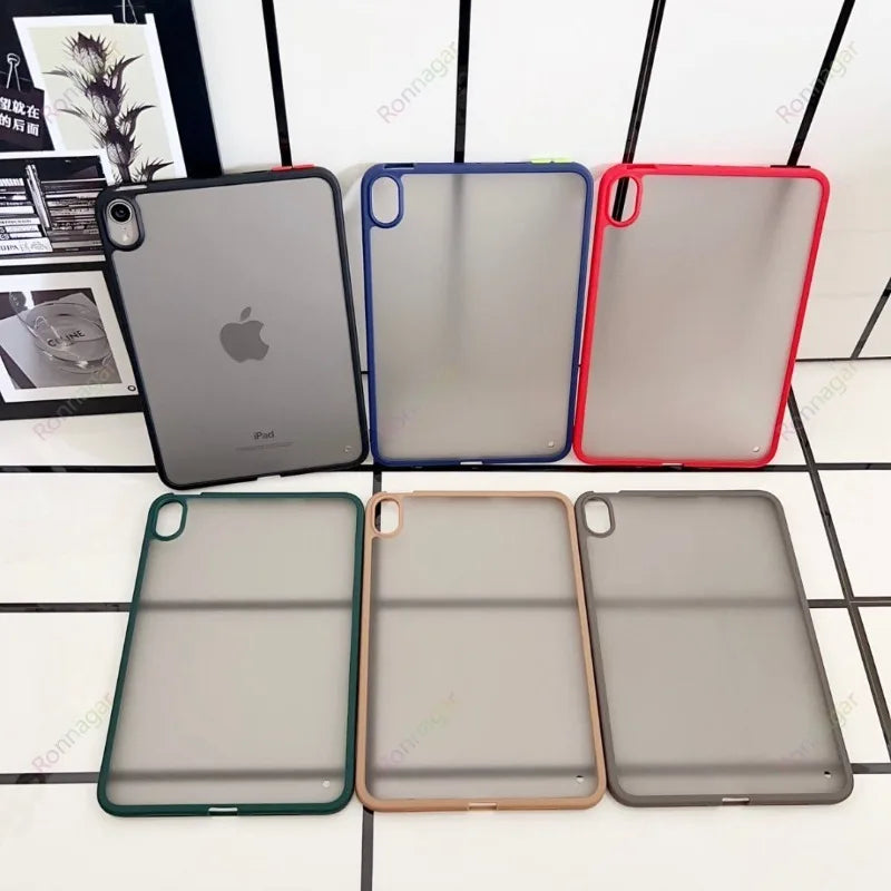 For iPad A16 11th Case iPad 12th A19 10th Air11 13 M4 M3 Air4 5 10.9 10.2 10.5 Matte Transparent Tablet Case Pro11 12.9 13 M5 M4