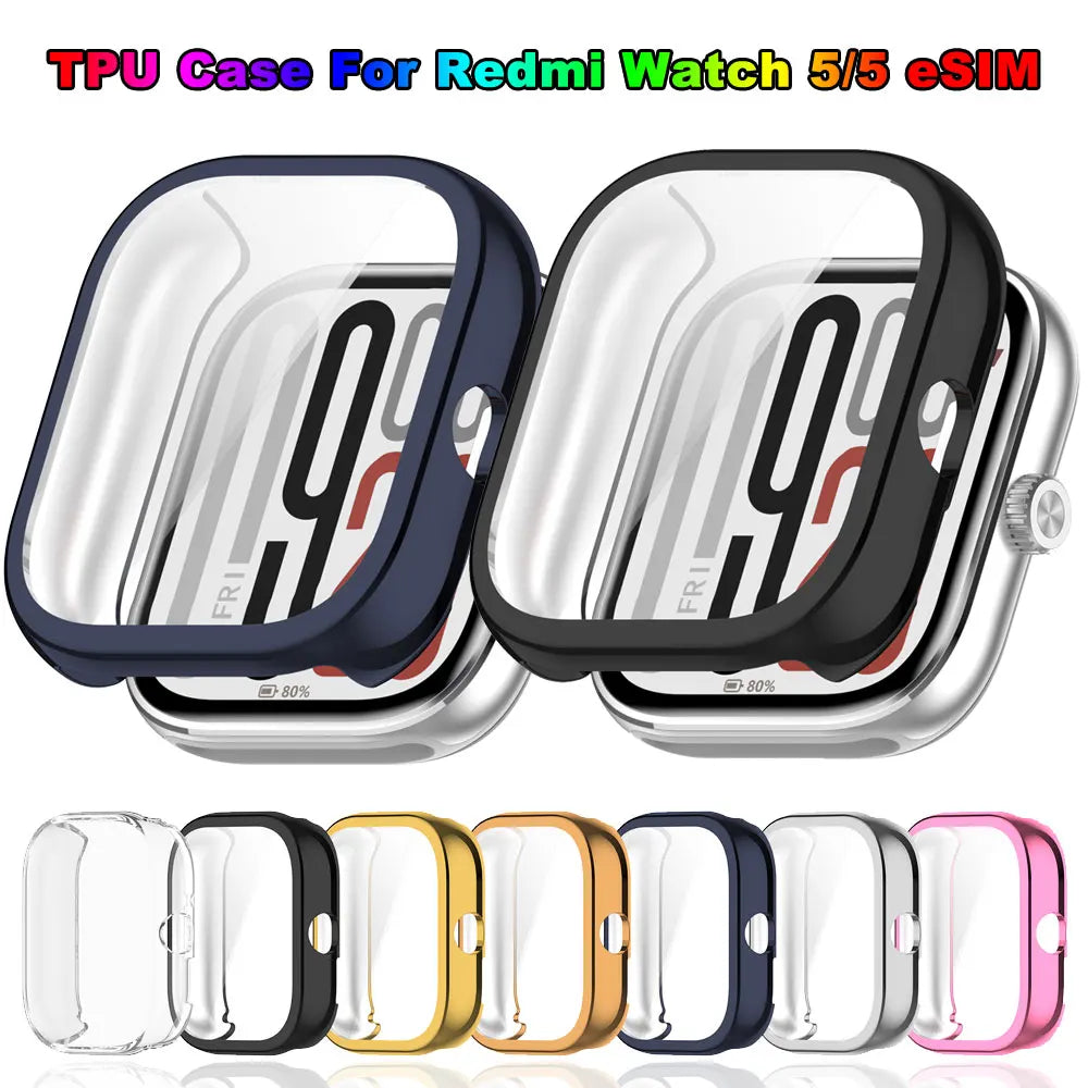 TPU Case for Redmi Watch 5 Smart Band Full Cover Screen Protector Anti-scratch Film Bumper For Redmi Watch 5 eSIM Accessores