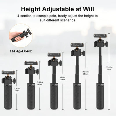 Mini Extension Tripod with Magnetic Quick Release For DJI Osmo Action 5 Pro/4/3, Osmo 360, 2-in-1 Extendable Selfie Stick Tripod