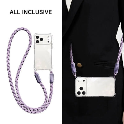 Crossbody Phone Case with Lanyard For iPhone 17Air 16 Pro Max 15 14 18 Pro Max  чехол на айфо Necklace Strap Cord Soft Cover