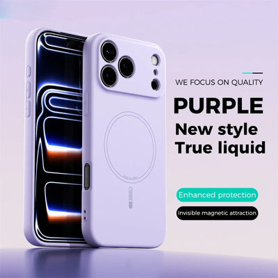 Silicone Protective for Magsafe Magnetic Phone Case for Apple IPhone 16 Air 17 16 15 14 13 Pro Max Shockproof Cover