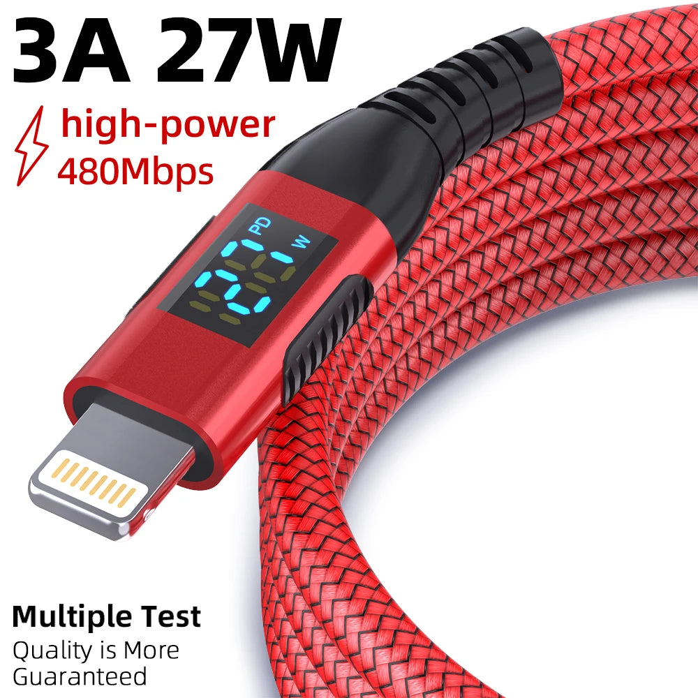 LAIHONEN USB C to Lightning 10 feet about 3 meters stepsynchronizer equipped with LED display MFi Certified for iPhone14 Pro Max