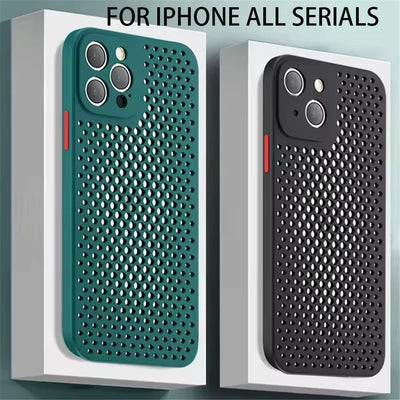 Cooling Breathable Soft Silicone Case For iPhone 17 Air 16 16E 15 14 Plus 13 12 Mini 11 Pro Max XS Max X XR Bumper Back Cover