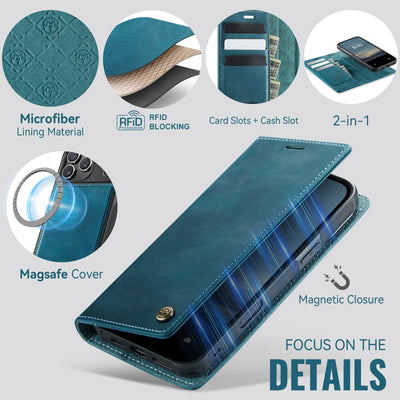 High Quality 2-in-1 Detachable Wallet Leather Magsafe Case For iPhone 17 16 15 14 Plus 13 12 11 18 Pro Max Luxury Magnetic Flip