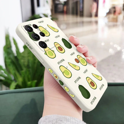 Avocado Family Phone Case For Samsung Galaxy S25 FE S24 S23 S22 S21 S20 Ultra Plus FE S10 S9 S10E Note 20 Ultra 10 9 Plus Cover