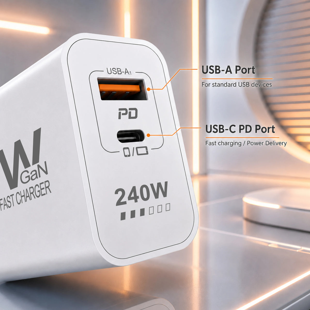 240W GaN PD USB C Charger For iPhone 17 16 15 14 13 12 Pro Max Phone QC 3.0 PD 3.0 USB Type C Fast Charging for Xiaomi poco iPad