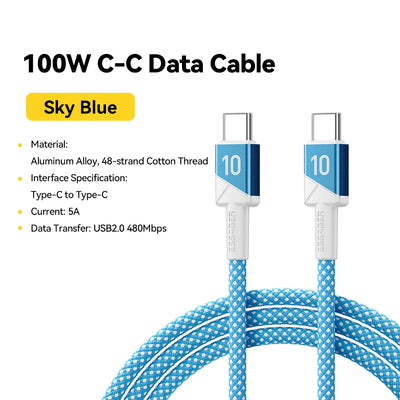 ESSAGER 100W 7A USB C to USB C Cable Fast Charging Wire for iPhone 17/16/15/14 pro Max MacBook iPad Laptop -Football Team Colors