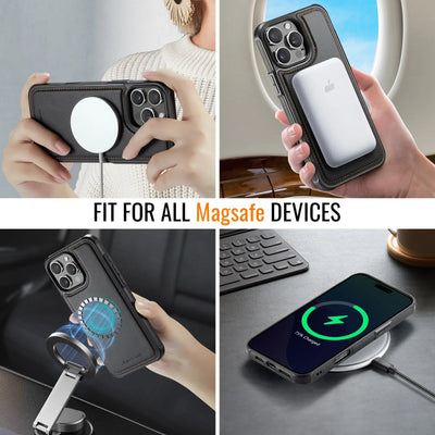 Magnetic 2 in 1 Detachable for iPhone 16/15/14 Pro Max 16 Plus Wallet Case with Card Holder,Magnetic Flip Kickstand Credit Slots