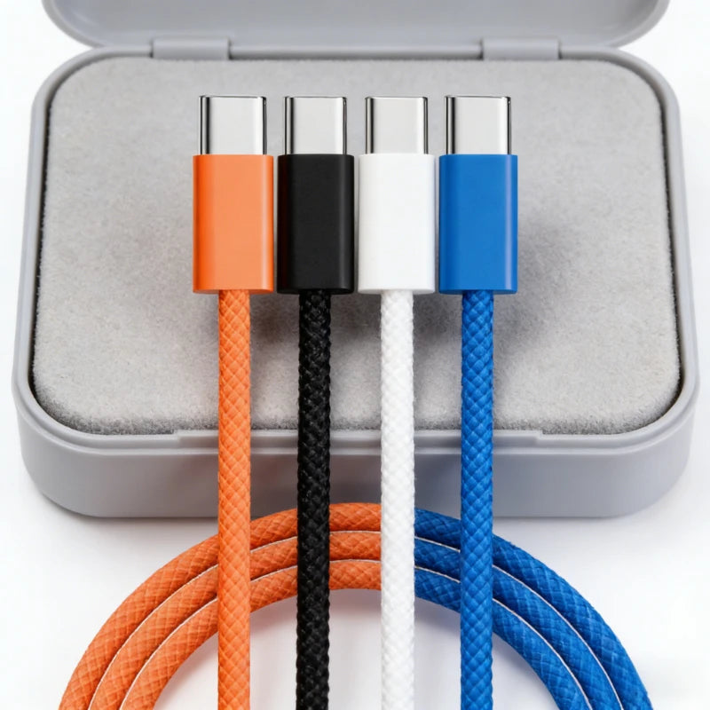 1/2/3m Type C To Type-C Cable 60W Fast Charging Data Wire for IPhone 15 16 17 Pro Max USBC Line