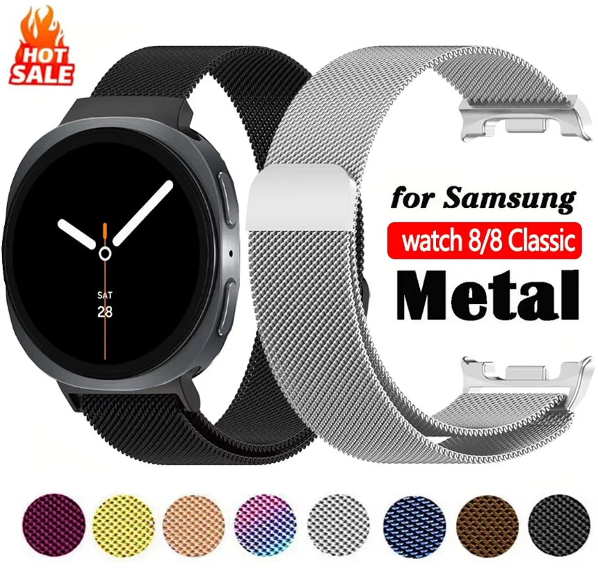Milanese Loop Band for Samsung Galaxy Watch 9 8 8 Classic Strap 44mm 40mm 46mm Metal Bracelet Correa Galaxy Watch Ultra 2 47mm