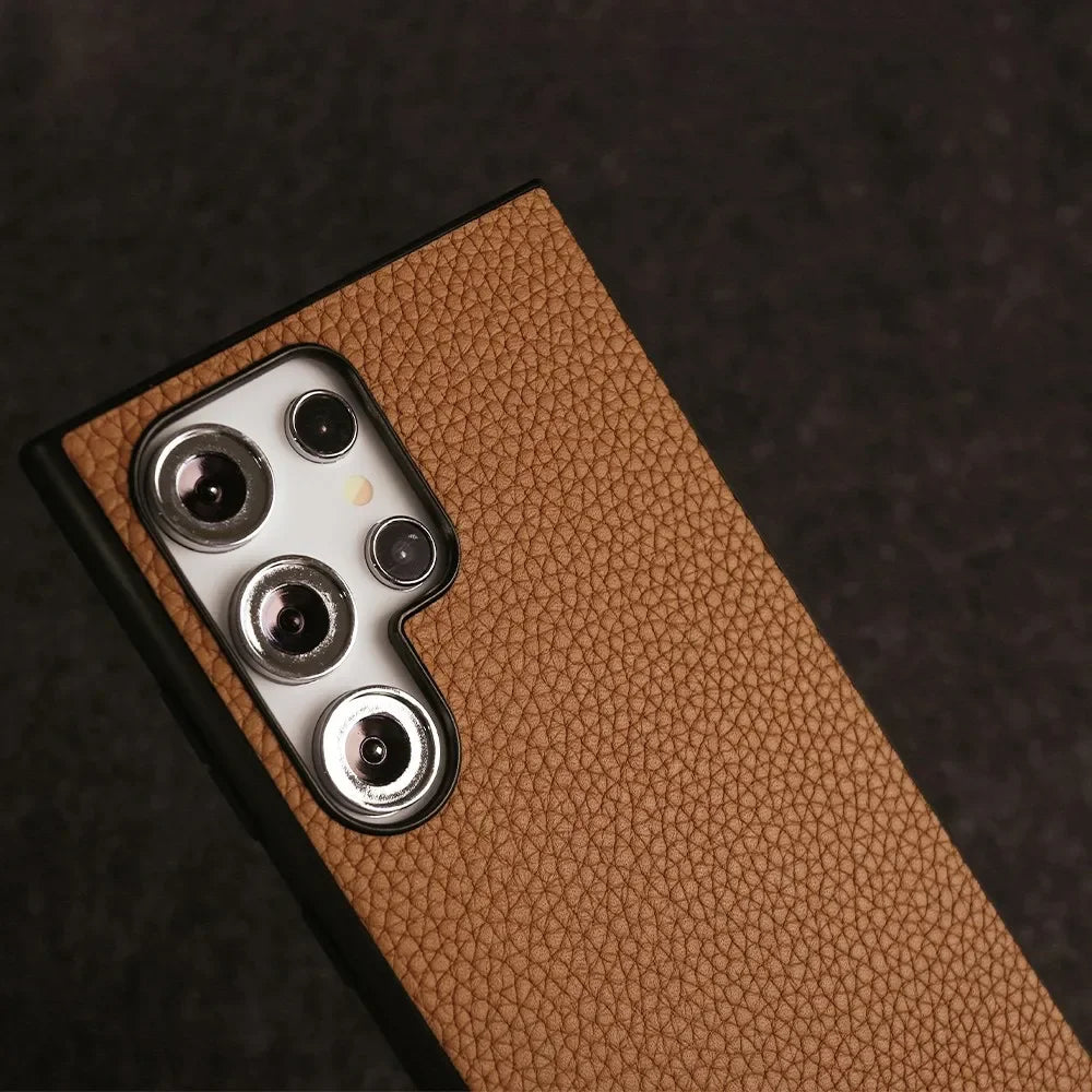 Premium Genuine Leather Case for Samsung Galaxy S26 Ultra S23FE S22 S21FE S20 Cover Full Protection Shockproof Back Carcasa