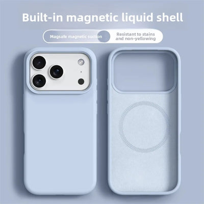 Original Magnetic Phone Case For iPhone 17 16 Pro Max Liquid Silicone Cases For iPhone 17 18 Pro Max 17Pro Air Soft Bumper Cover
