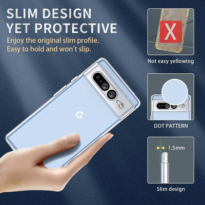 Case For Google Pixel 7 6 8 9 10 11 Pro XL 9a 10A 6A 7Pro 5G Soft TPU Clear Back Cover Phone Cases