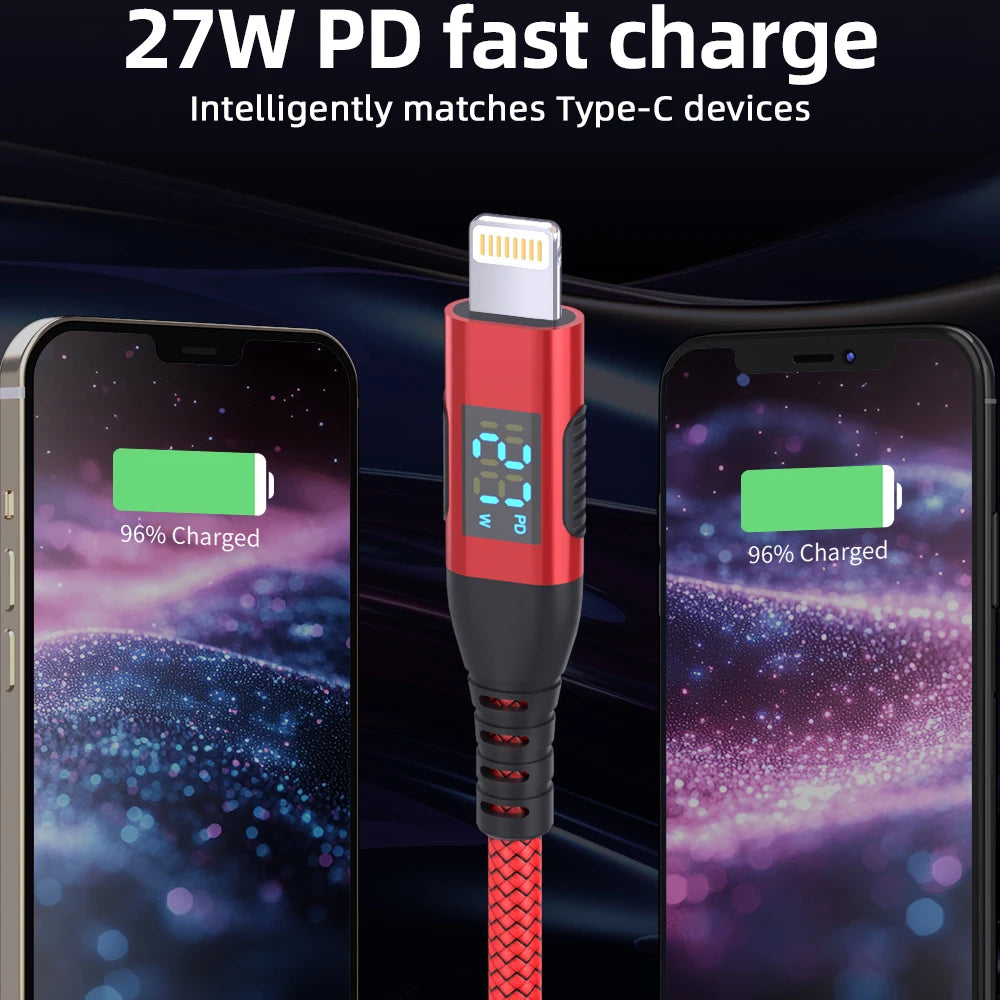 LAIHONEN USB C to Lightning 10 feet about 3 meters stepsynchronizer equipped with LED display MFi Certified for iPhone14 Pro Max