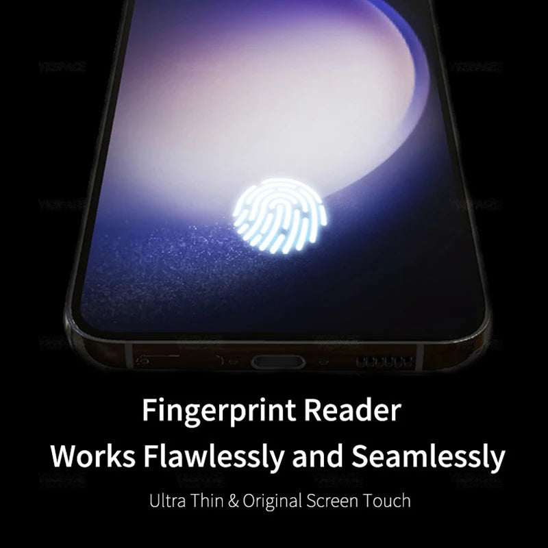 2Pcs Fingerprint Unlocking 0.2mm Matte 9H Tempered Glass Film For Samsung Galaxy S25 S24 FE Ultra S23 S22 Plus Screen Protector