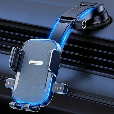 1Pc Car Mobile Phone Holder, Dashboard Installation, 360-Degree Rotatable Adjustment, Equipped with Strong Suction Cup, Non-Slip and High-Stability Mobile Phone Holder, Compatible with All Smartphones